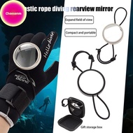 Cheesenm 1Pc Adjustable Rearview Mirror With Lanyard Rope Side Mount Accessory For Cave And Boat Div