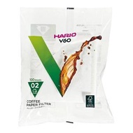 HARIO - (新包裝) V60_02 漂白手沖咖啡濾紙(1-4杯用 x100張)VCF-02-100W【平行進口貨品】