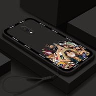 Casing OnePlus 6 6T 7T 5 5T 7 Pro Trendy Brand Cartoon One Piece Phone Case Shockproof Square Soft Silicone Cover