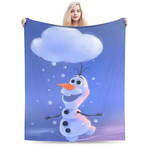Frozen Olaf Blanket Quality Super Warm Throw Blanket Winter Boy Girl Outdoor Fashion Bedspread