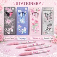 GEL PEN CUSHION MECHANICAL GEL PEN/ 1 SET CONTAINS 4 PCS 0.5 MM BLACK INK WITH SOFT COMFY CUSHION Y2