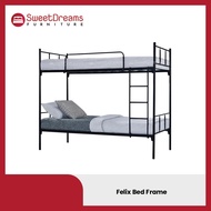 【 READY STOCK 】Felix Double Decker Bed Frame | Bedframe + Mattress | Bedset Package | FREE Delivery &amp; Assembly