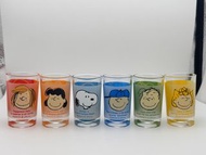 中古 - Snoopy 史努比 6隻玻璃杯杯