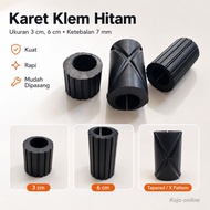 BLACK RUBBER CLAMP FOR ROTARY WOODEN CLAMPS 3 & 6 CM LENGTH PIBER locking 33 MM TO 38MM