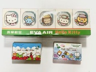 珍藏絕版 2007年長榮航空x Hello Kitty 首航機上限定地勤人員公仔及啤牌