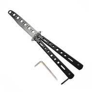 Butterfly knife, butterfly knife trainer, practice stainless steel training tool for training and pr