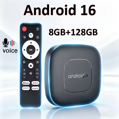 Smart TV Box T1 Android 16 8GB 128GB Quad Core H313 Dual Wifi BT Voice Assistant Netflix YouTube Goo