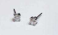 Denni 4mm Solitaire Cubic Zirconia Earrings