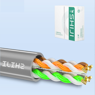 全城熱賣 - 【2條裝】十極超五類純銅 網線工程cat5e無氧銅非遮罩家裝網路線（十極-超五類-工程專用線-灰色 5米）