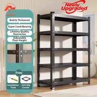 HM Rak Besi Bertingkat Metal Rack Heavy Duty Rack Adjustable Stainless Rack Storage Shelf 100%Mental