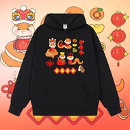 2025 M-3xl Happy New Year Hoodie For Men And Women Long Sleeve Hooded Sweatshirt 2025 H9