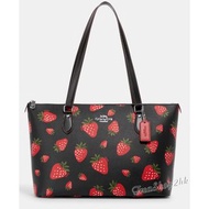 Preorder 🇨🇦Coach outlet代購 新款 草莓系列🍓  Gallery Tote With Wild Strawberry Print