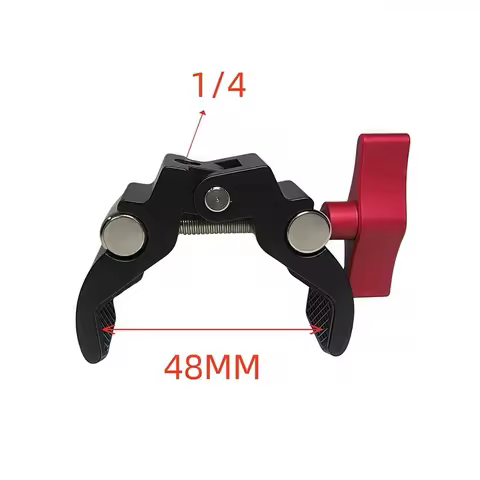 Metal Magic Clamp Arm With 1/4 Inch and 3/8 Inch Holes Suitable for Micro-SLR Cameras Monitors Light