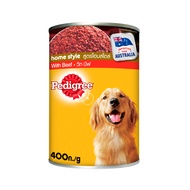(พร้อมส่ง) อาหารสุนัขเปียก Pedigree สุนัข รสเนื้อ 400ก. ลัง 24x400 กรัม
