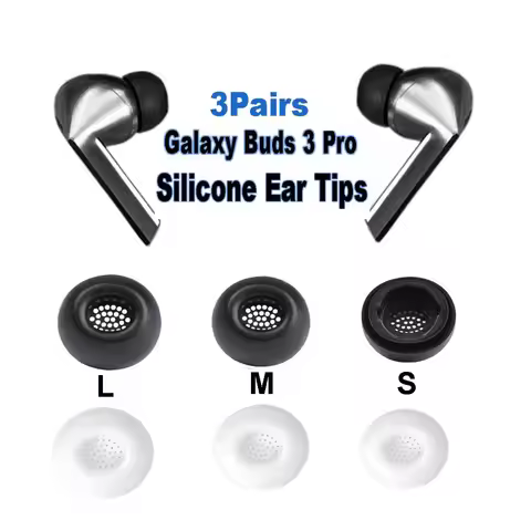 3Pairs Silicone Ear Tips for Samsung Galaxy Buds 3 Pro Wireless Earbuds Eartips Galaxy Buds 3 Pro Ti