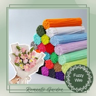 100Pcs DIY Multicolour Fuzzy Wire Bouquet Material Twisted Stick Craft Flower Children Handmade Toy