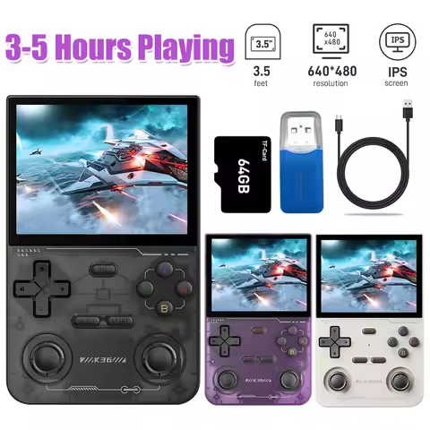 K36 Portable Video Game Console 40+ Emulators 3.5 Inch IPS Screen Video Player 3500 MAh Battery for