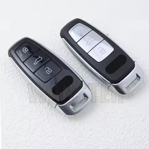 3 Bottons Car Key Fob Case Housing for Audi A6 A6L A4 C8 A7 A8 Q8 2019 2020 2021 2022 2023 2024 Car 