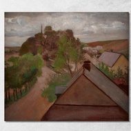 Country Landscape With A Road Jacek Malczewski jml17 Canvas Print