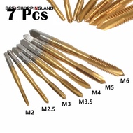 7pcs Set Hand Screw Thread Taps for Repairs and Machinery Manufacturing