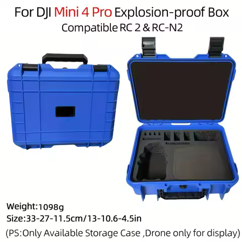 Hard Case for DJI Mini 4 Pro,Waterproof Hard Shell for DJI Drone Mini 3 Pro/Min3/RC2/RC/RC-N2/N1 Tra