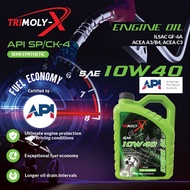 TRIMOLY-X TRIMOLYX 10W40 SEMI SYNTHETIC ENGINE OIL SP/CF 4L Car Lubricant Minyak Hitam Minyak Enjin 