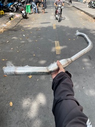 Cổ pô bầu xe R15V3 gắn lon/ tăng inox thường.