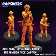 AMDF 3rd Division Vice Captain [1]-Monster No. 8-Humanoid Human/32mm scale 3D printed miniature PSK
