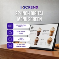 ISCRENX Restaurant Digital Menu Screen | Desktop / Tabletop Display with Split Screen Ads & Mobile V