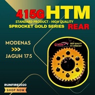 415 JAGUH175 JAGUH MODENAS REAR GOLD RACING SPROCKET HTM SPROCKET BELAKANG RUNFIRE RK RKM