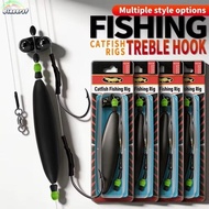 BLAZERSDR Catfish Float Rig, Double Hook Durable Construction Double Hook Rig, Reliable Pre-Tied Mul