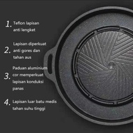 PREMIUM Grill pan/Panci Shabu/steamboat/Suki/BBQ 2 in 1