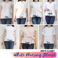 WHITE NURSING BREASTFEEDING BLOUSE Nursing Top Nursing Shirt