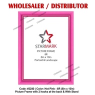 Picture Frames by Starmark Frame Photo Frame 8R - Short - Long - A4 - Code 2280 HOT PINK - 1 Pc