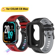 COLMI C8 Max case Screen protector COLMI C8 Max strap Silicone strap COLMI C8 Max Smart Watch strap 