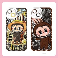 Cartoon Trend Cool POP MART Labubu Sketch Clear Silicone Soft Phone Case For Samsung A55 A35 A52 A52S A53 A72 A73 A32 A12 A13 A14 A54 A15 A25 A71 M54 Note 20 Plus Lite Ultra Cover