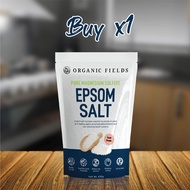 ORGANIC FIELDS Epsom Salt 400gm | Pure Magnesium Sulphate | Food Grade | Detox