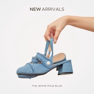 The Jennie (Defect) - Labotte.bkk รองเท้าแมรี่เจน รองเท้าส้นสูงเปิดส้น Y2K Mary Jane Shoes (336-1)