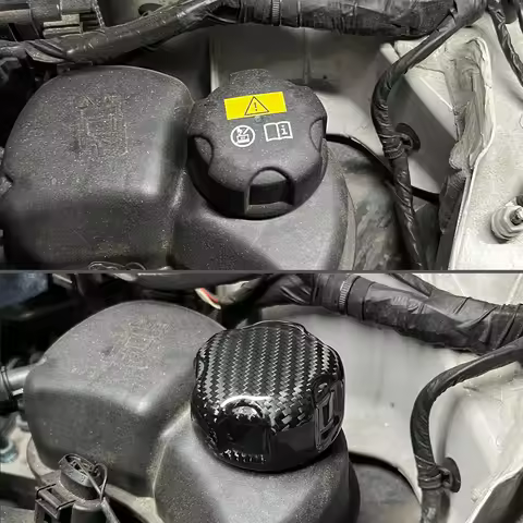 For BMW X3 X4 X5 X6 3/4/5Series G20 G30 G01 G02 G05 G07 Expansion Tank Cap Carbon Fiber Coolant Reco