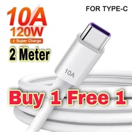 [Buy 1 Free 1] 2M 10A USB C Fast Charging Cable for Honor Magic 5 4 3 Pro 90 70 50 X9 X9a X9b 120W 6A Turbo Charge Cable