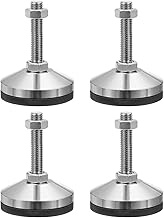PATIKIL Adjustable Feet for Furniture 2.4 Inch Diameter Base M12 Thread, Pack of 4 Carbon Steel Adju