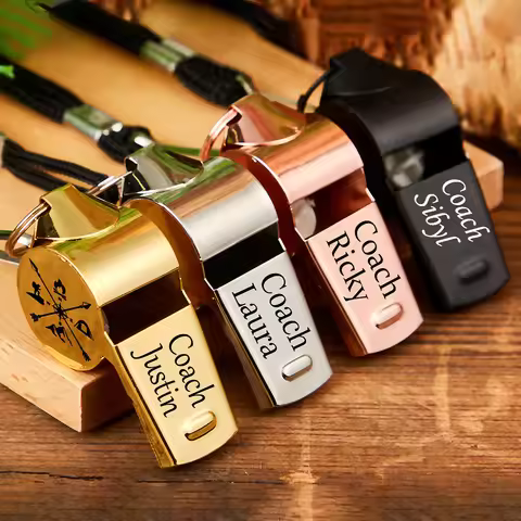 Personalized Custom Game Training Stainless Steel Hanging Neck Whistle Teacher Coach Men's Valentine