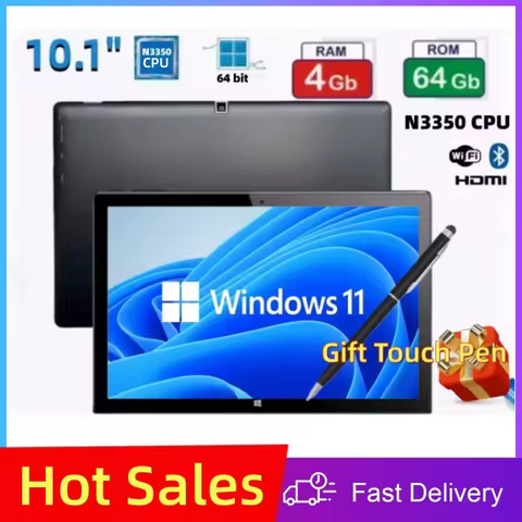 Hot Sales 64Bit AR40 10.1 INCH Windows 11 Tablet PC 4GB RAM 64GB ROM Intel N3350 CPU 1920*1200 Resol