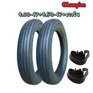 ยางมอเตอร์ไซค์ ขอบ 17 นิ้ว ยี่ห้อ Champion รุ่น SR70 ลายฟันเลื่อย ขนาด 4.00-17  4.50-17
