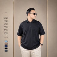 Jumbu Knit T-Shirt POLOS 9xl 7xl Men's Short Sleeve Shirt