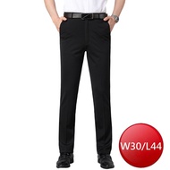 Stretch Fold Line Men's Suit Pants-Black (W30/L44) [Big Buyer]
