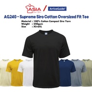 ASIASUPERSTORE x ARRIVE GUIDE Ultimate Cotton 240gsm Oversized T-Shirt Unisex Side Seam Tshirt Baju 