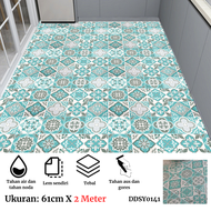 Stiker Lantai Perekat Diri Anti Air PVC Wallpaper Dinding Kamar Mandi Toilet Stiker Lantai 61X200cm
