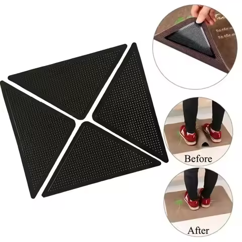 4PCs Carpet Non-slip Sticker Reusable Rug Grippers Anti Skid Corners Pads Non Slip Tape Mat Carpet G