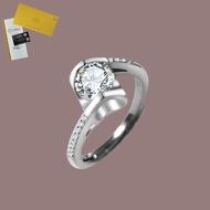 Including GRA Certificate 2 Carat Eight Hearts and Eight Arrows Moissanite Open Ring for Women
